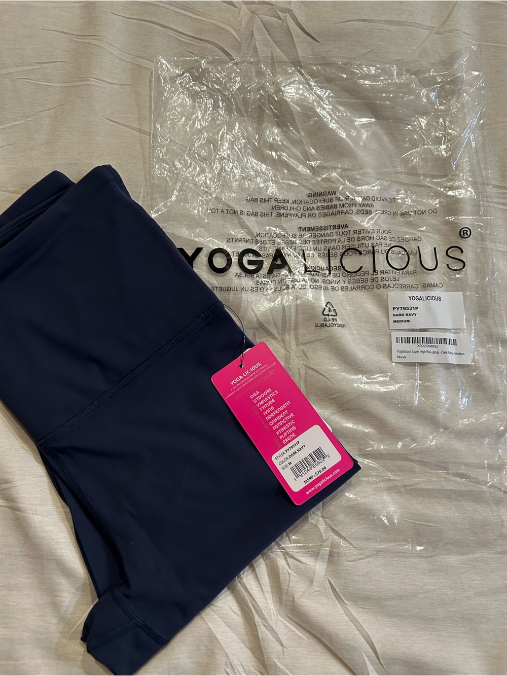 Yogalicious Women's Dark Navy High-Waist Leggings
